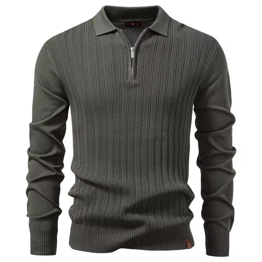 Troyer Quarter-Zip Pullover Herren Urban Sweater Zip