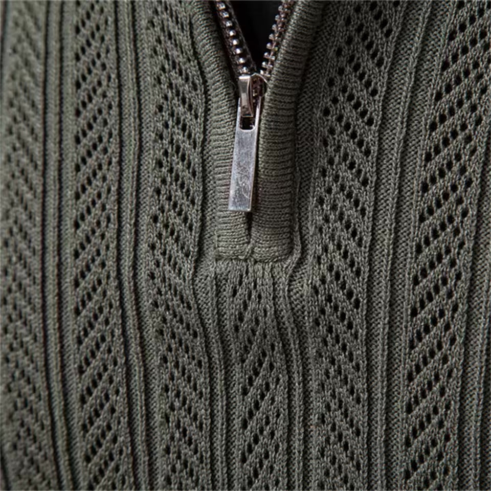 Troyer Quarter-Zip Pullover Herren Urban Sweater Zip