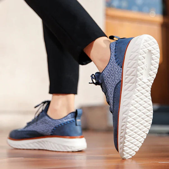 Leder Sneaker Herren Oxford Casual Schnürschuhe Sport