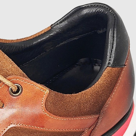 Retro Rindsleder Sneaker Herren Gepolstert Alltag