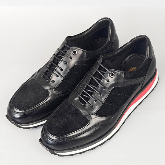 Retro Rindsleder Sneaker Herren Gepolstert Alltag