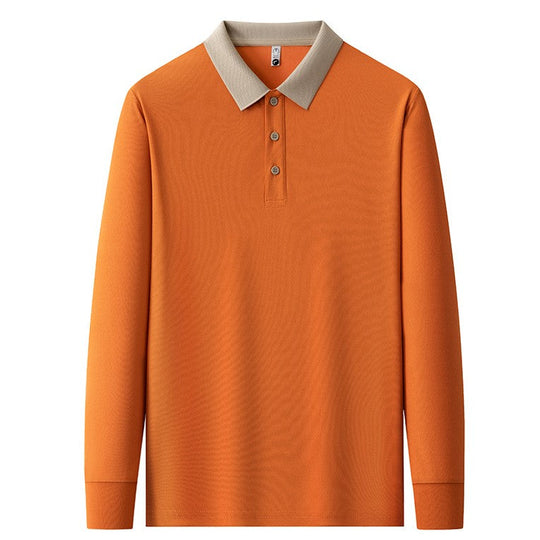 Baumwoll Strick Poloshirt Herren Langarm Ganzjährig