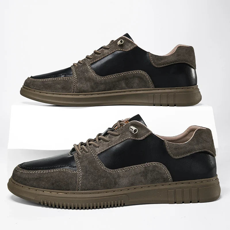 Spaltleder Sneaker Herren Slip-On Gepolstert Modern