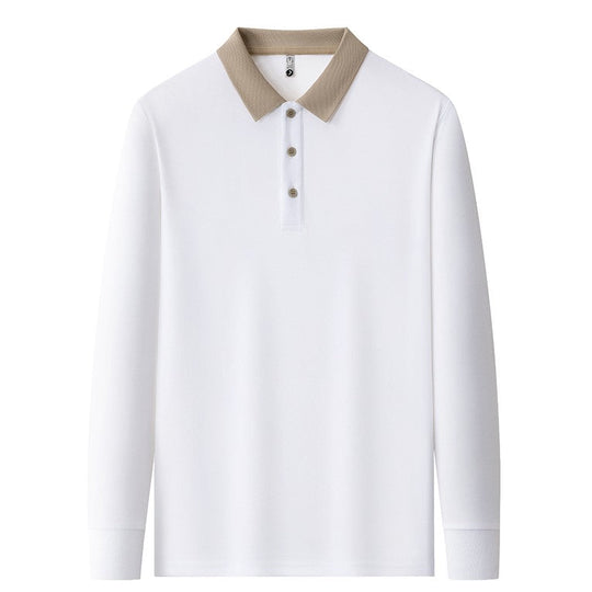 Baumwoll Strick Poloshirt Herren Langarm Ganzjährig