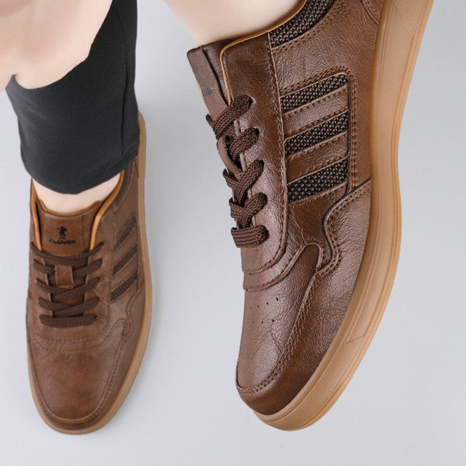 Echtleder Low-Top Sneaker Herren Retro Alltag Bequem