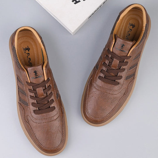 Echtleder Low-Top Sneaker Herren Retro Alltag Bequem