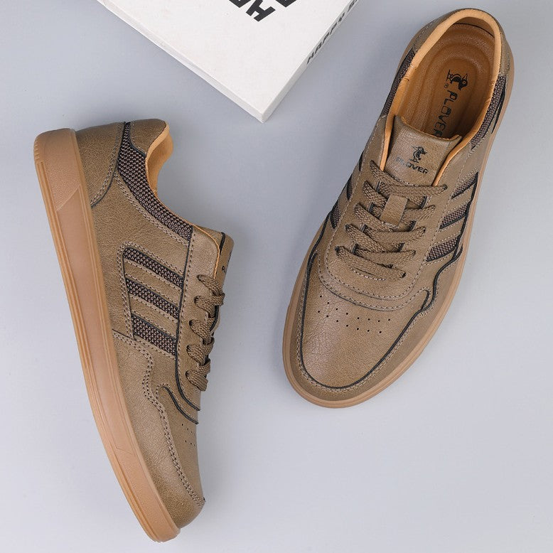 Echtleder Low-Top Sneaker Herren Retro Alltag Bequem