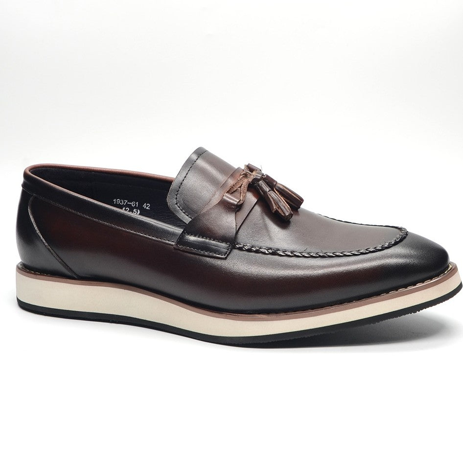 Handgefertigte Rindsleder Loafer Herren Slip-On Weich
