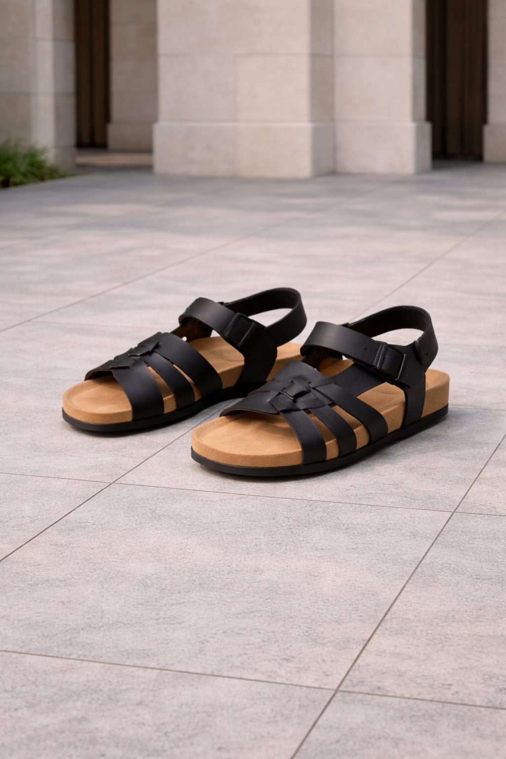 Leder Multi-Riemen Sandalen Herren Sommer Outdoor