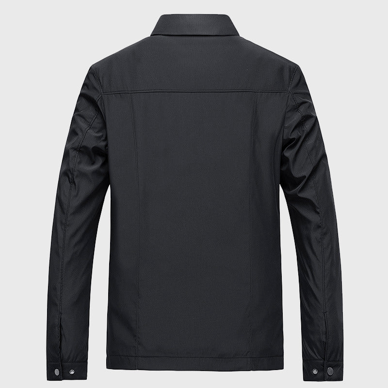 Zip Jacke Herren Stehkragen Casual Übergangsjacke Slim