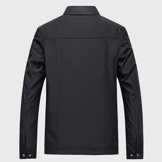 Zip Jacke Herren Stehkragen Casual Übergangsjacke Slim