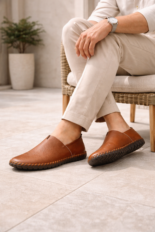 Leder Slip-On Loafer Herren Bequeme Slipper Schuhe
