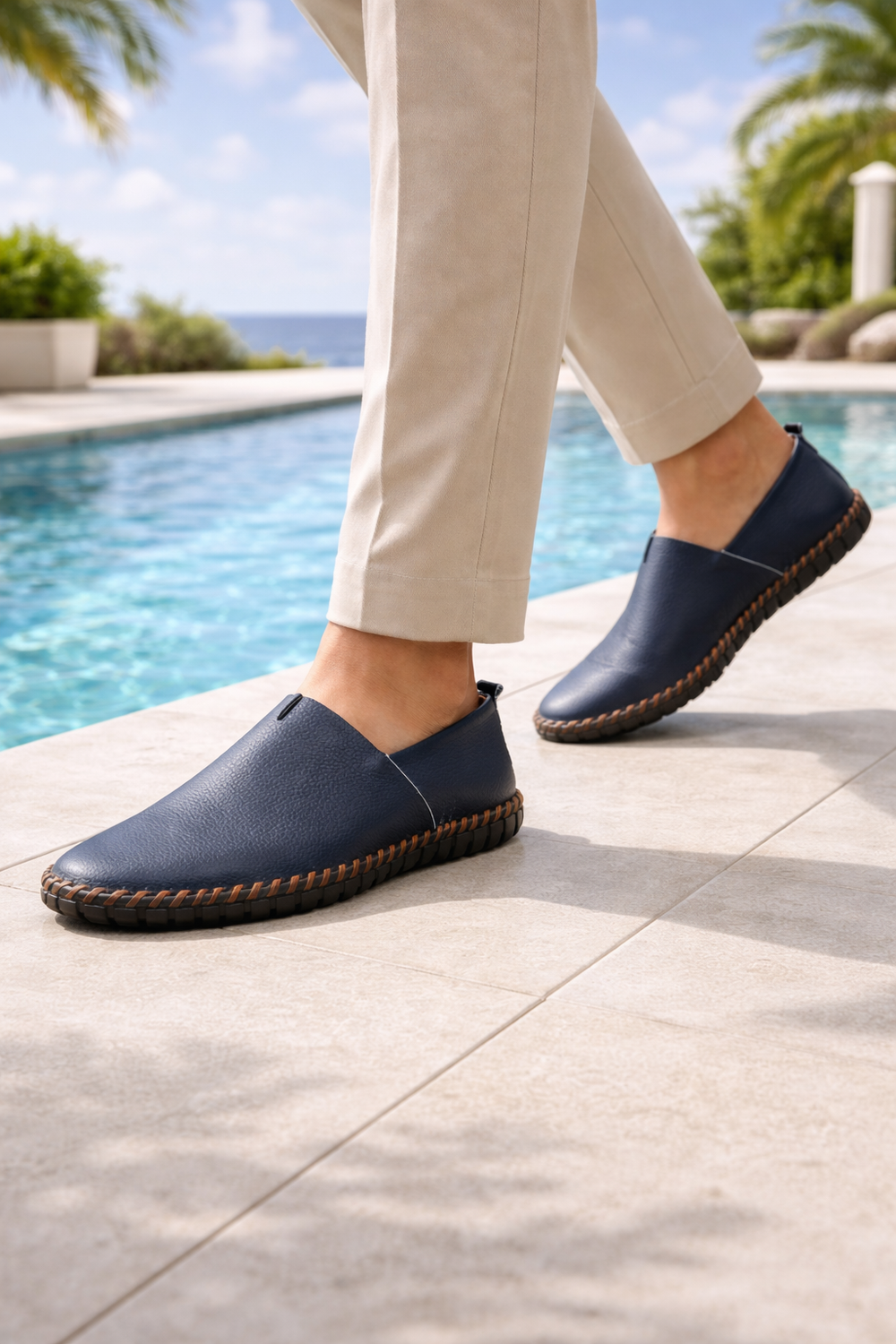 Leder Slip-On Loafer Herren Bequeme Slipper Schuhe