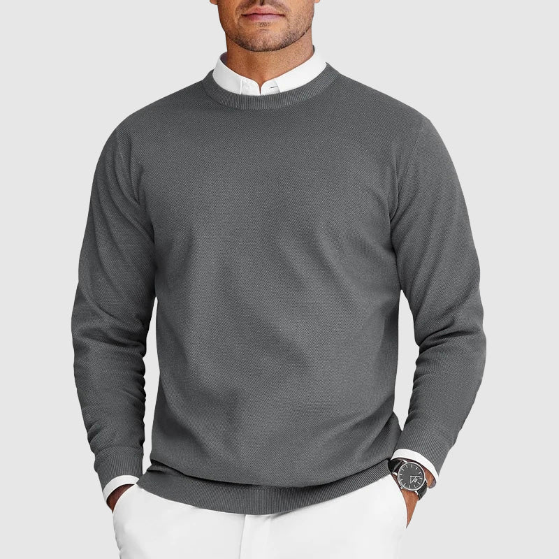Rundhals Pullover Herren Casual Strick Basic Warm