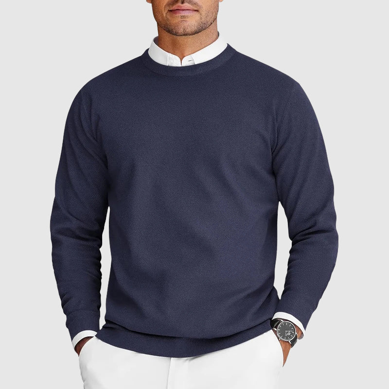 Rundhals Pullover Herren Casual Strick Basic Warm