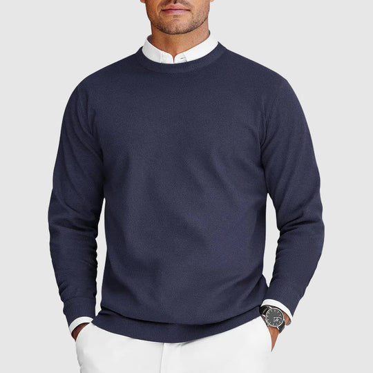 Rundhals Pullover Herren Casual Strick Basic Warm