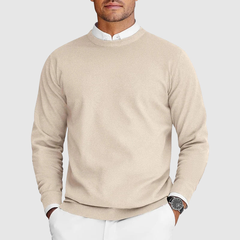 Rundhals Pullover Herren Casual Strick Basic Warm