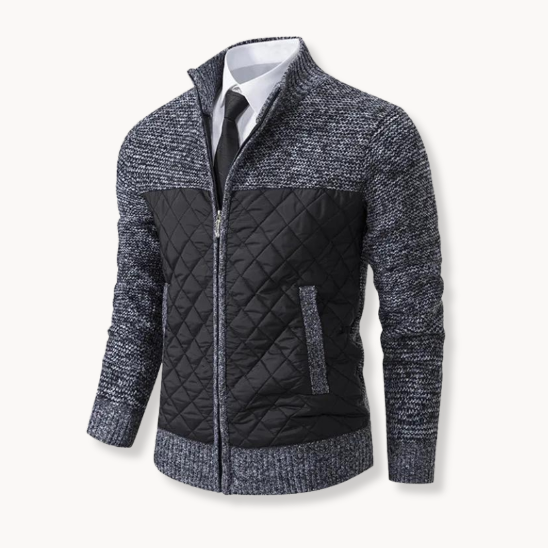 Jacquard Strick Pullover Herren Strickpullover Warm