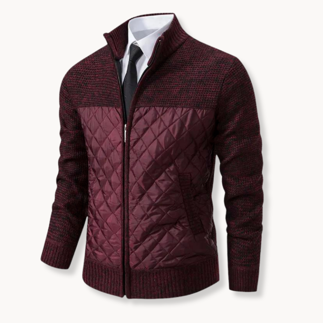 Jacquard Strick Pullover Herren Strickpullover Warm
