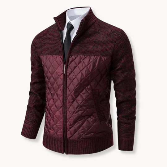 Jacquard Strick Pullover Herren Strickpullover Warm