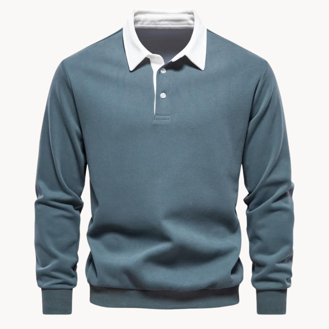Polo Sweatshirt Herren Casual Strick Pullover Kragen