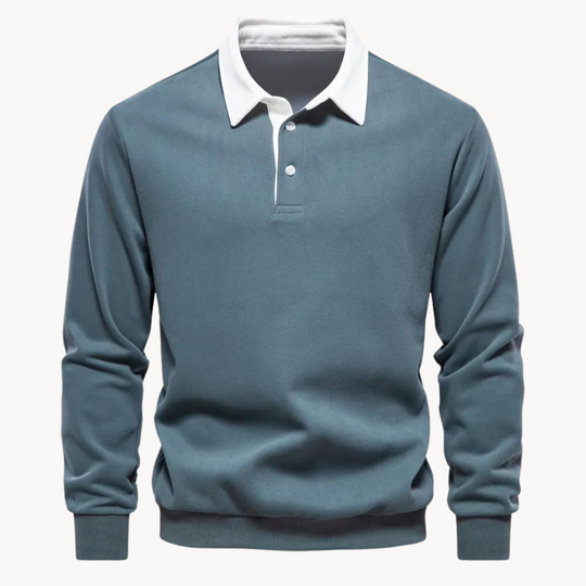 Polo Sweatshirt Herren Casual Strick Pullover Kragen