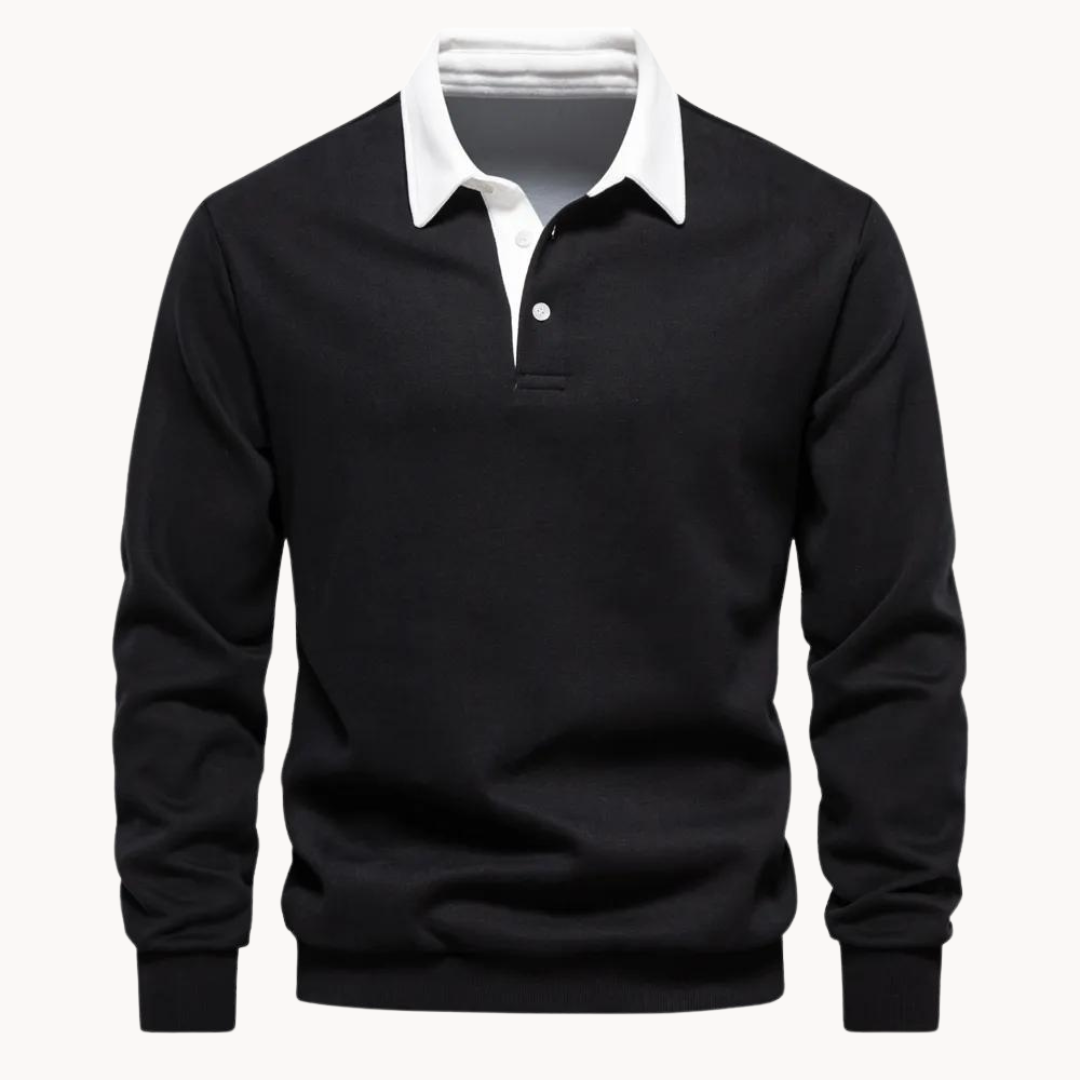 Polo Sweatshirt Herren Casual Strick Pullover Kragen