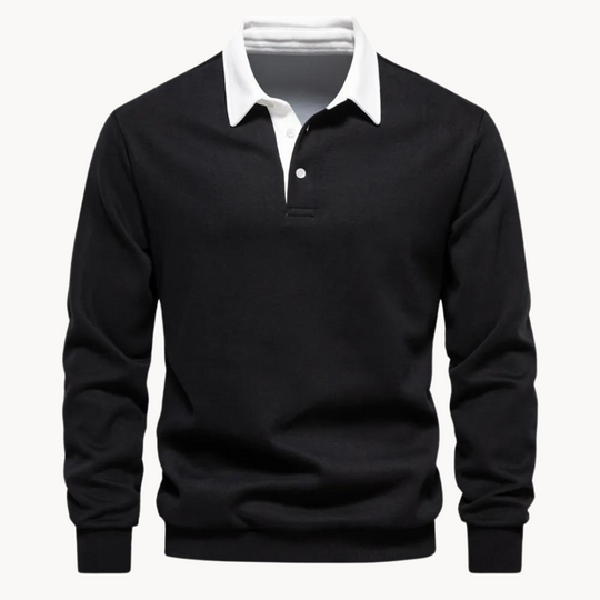 Polo Sweatshirt Herren Casual Strick Pullover Kragen