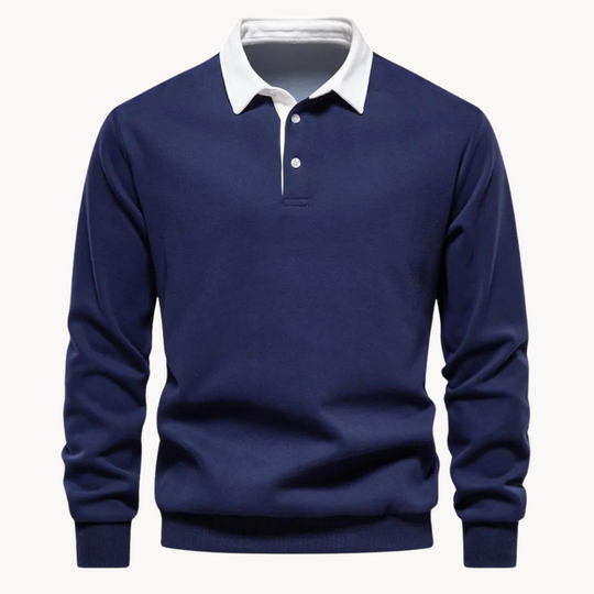 Polo Sweatshirt Herren Casual Strick Pullover Kragen