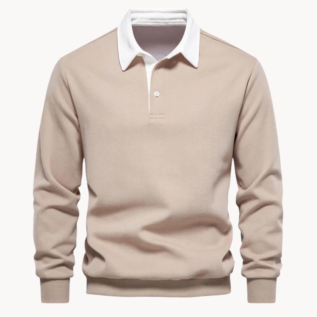 Polo Sweatshirt Herren Casual Strick Pullover Kragen