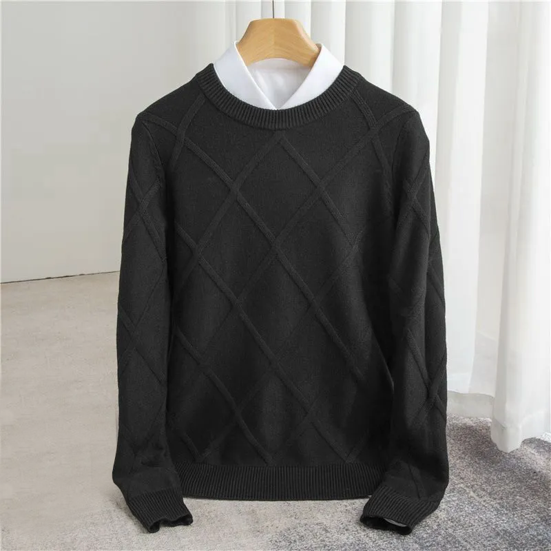 Premium Kaschmir Pullover Herren Strickpullover Elegant