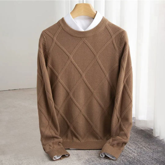 Premium Kaschmir Pullover Herren Strickpullover Elegant