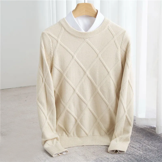 Premium Kaschmir Pullover Herren Strickpullover Elegant