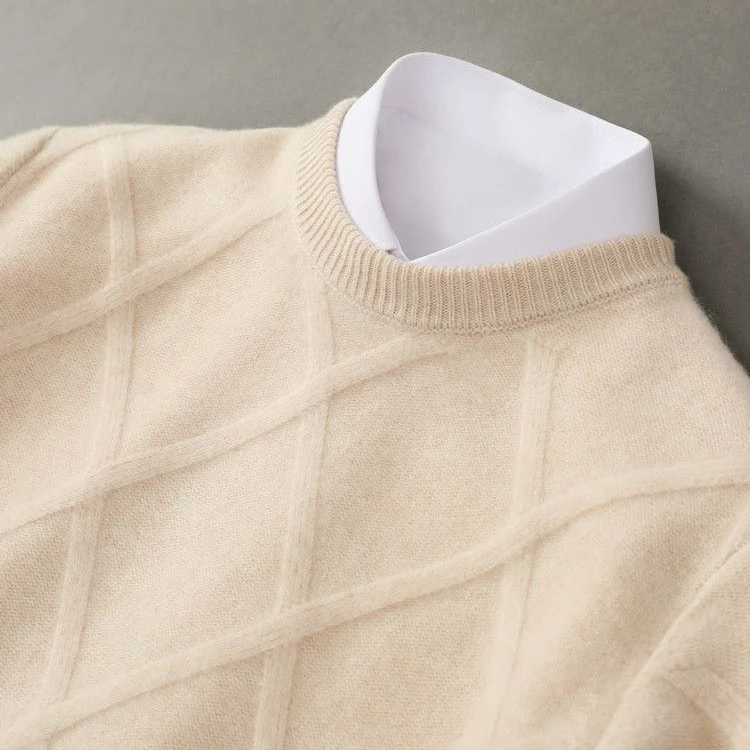 Premium Kaschmir Pullover Herren Strickpullover Elegant