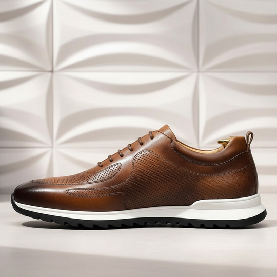 Rindsleder Sneaker Herren Orthopädisch Komfort Casual