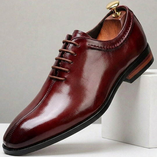 Leder Derby Schuhe Herren Poliert Business Schnürer