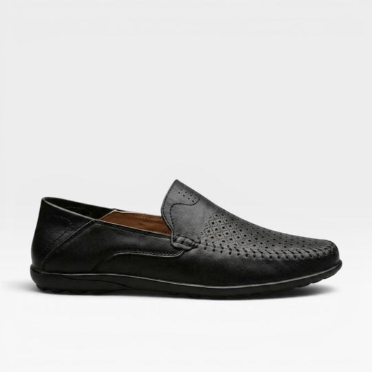 Rindsleder Slipper Herren Gelocht Slip-On Sommer Leicht