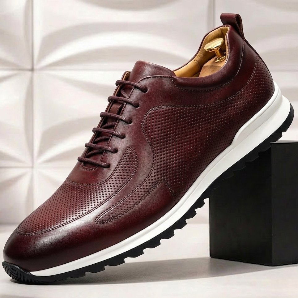 Rindsleder Sneaker Herren Orthopädisch Komfort Casual