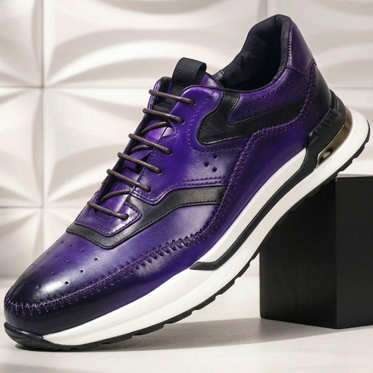 Rindsleder Sneaker Herren Vintage Casual Freizeit