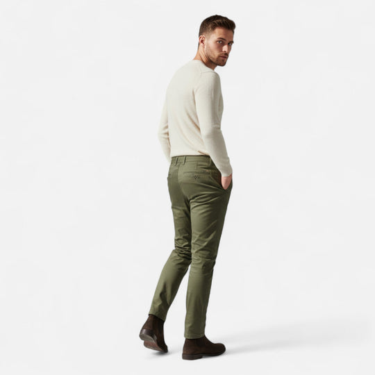 Smart Casual Chino Hose Herren Tailliert Elegant