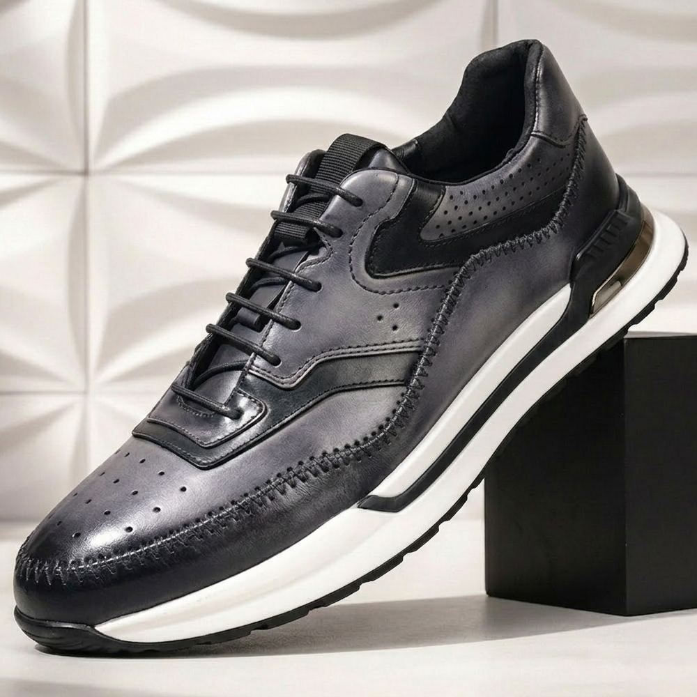 Rindsleder Sneaker Herren Vintage Casual Freizeit