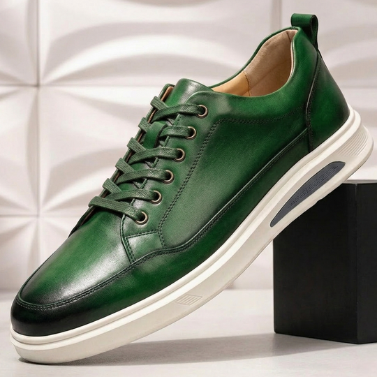 Rindsleder Sneaker Herren Leder Casual Sport Komfort