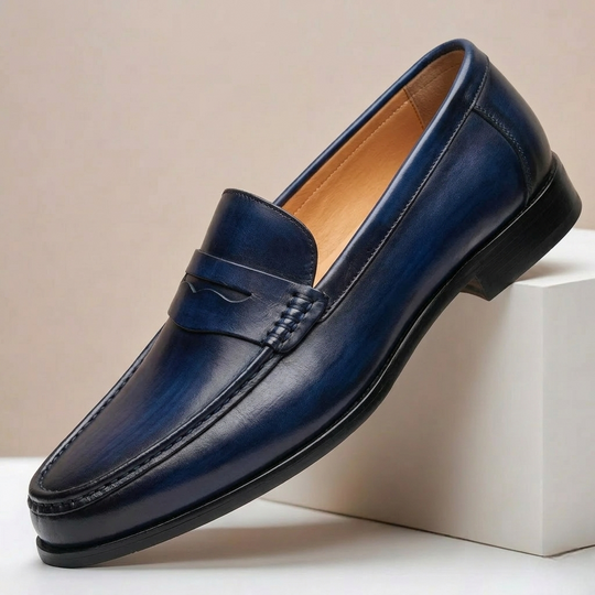 Rindsleder Loafer Herren Slip-On Elegant Business