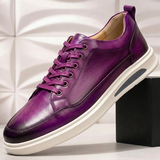 Rindsleder Sneaker Herren Leder Casual Sport Komfort