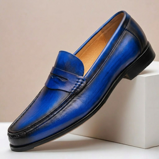 Rindsleder Loafer Herren Slip-On Elegant Business