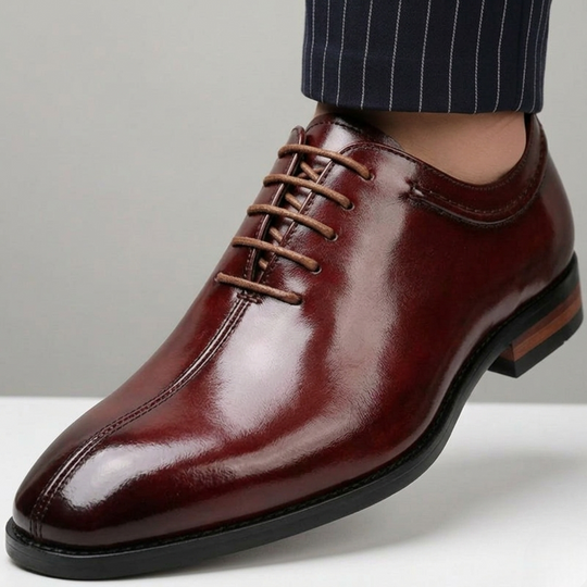 Leder Derby Schuhe Herren Poliert Business Schnürer