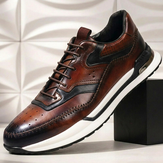 Rindsleder Sneaker Herren Vintage Casual Freizeit