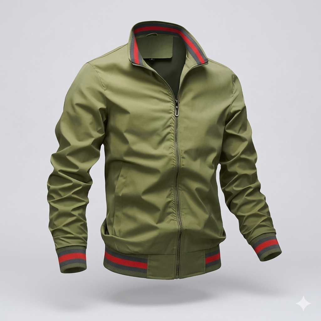 Leichte Sommerjacke Herren Zip Atmungsaktiv Casual