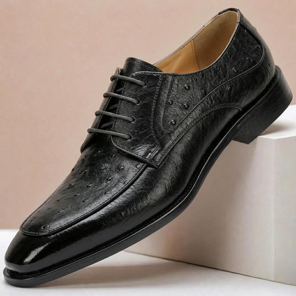 Rindsleder Schuhe Herren Elegant Business Leder Derby