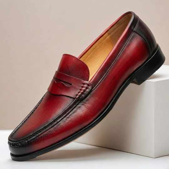 Rindsleder Loafer Herren Slip-On Elegant Business
